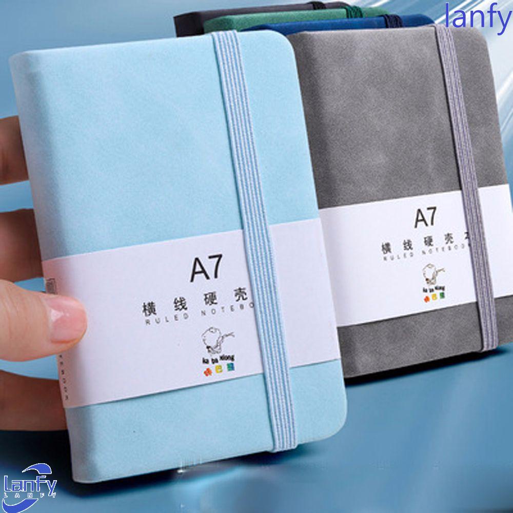 Lanfy 1pc Buku Notebook / Catatan / Agenda / Diary Mini A6 / A7 96 Lembar Portable Untuk Sekolah / Kantor