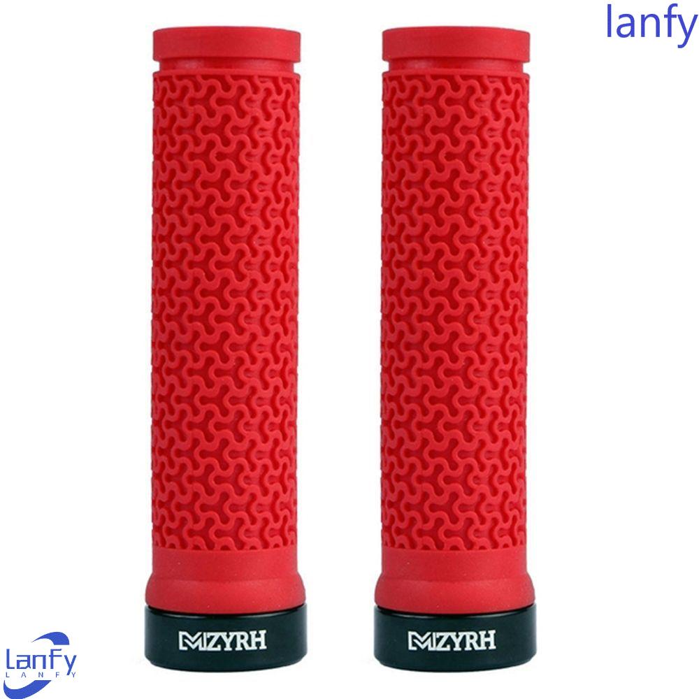 Lanfy Grip Sepeda Bersepeda Shock-Proof Sepeda Jalan MTB Grips Lock On Anti-Slip Bike Stang Cover