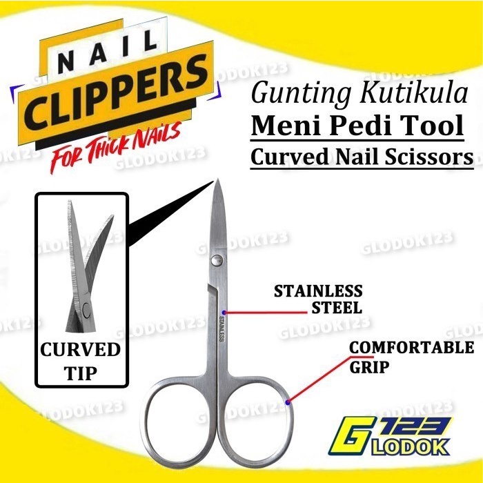 Gunting Alis Bulu Mata Eyebrow Scissors Stainless Ujung Lancip