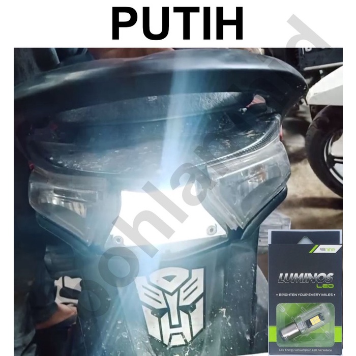 Lampu LED Stop Rem Motor GS1 S25 LUMINOS  16titik Tidak Kedip - Merah