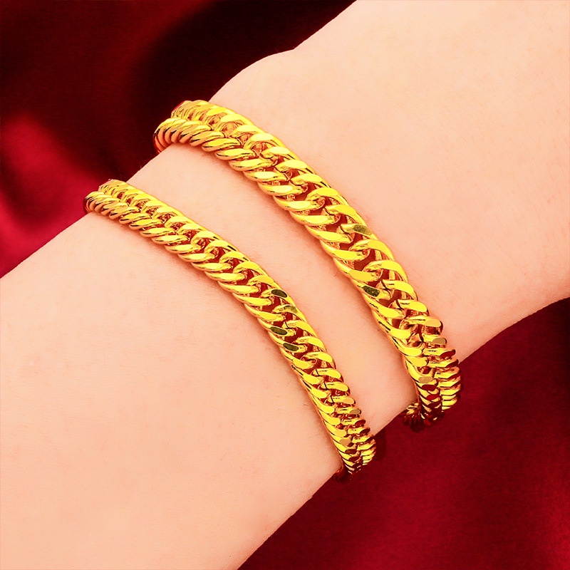 Aksesoris Perhiasan Fashion Goldkingdom Ready Stock Gelang Pria Dan Wanita Dengan Hati Dan Lonceng