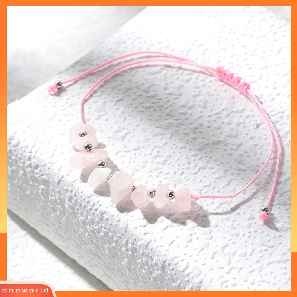 [EONE] Wanita Gelang Anyaman Hias Wanita Tidak Teratur Perhiasan Gelang Rantai Tangan Batu Kristal Imitasi Untuk Pakaian Sehari-Hari