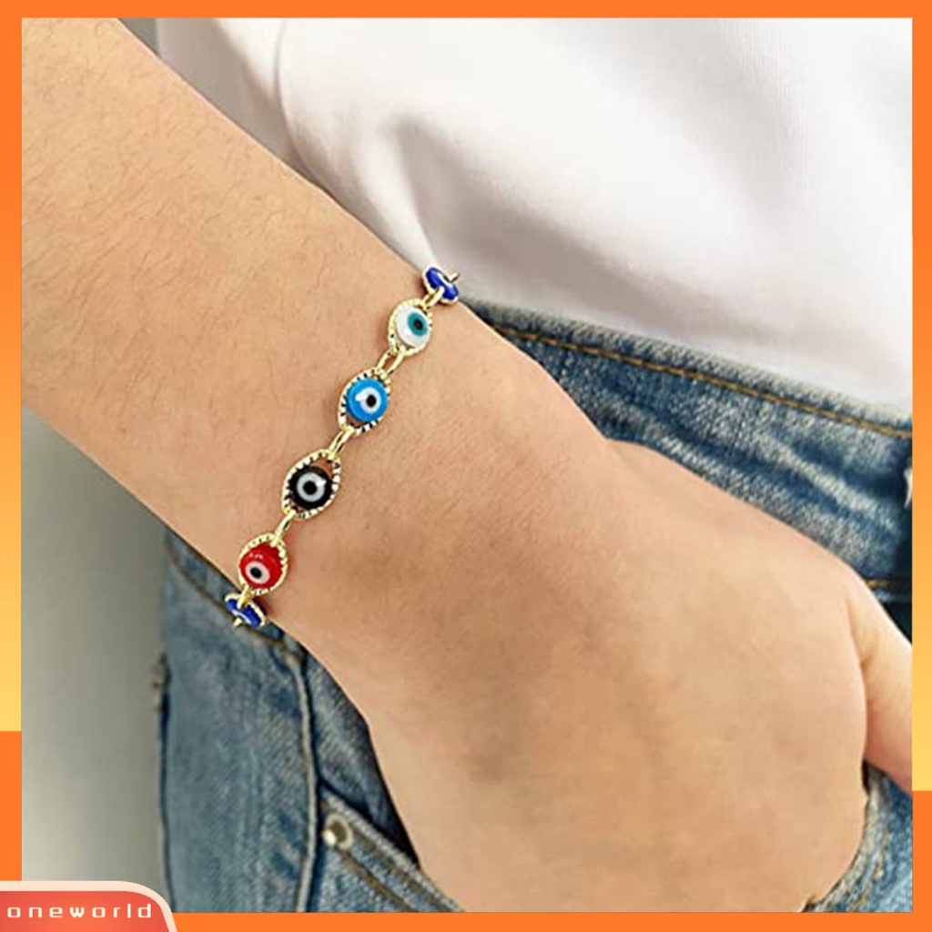 [EONE] Wanita Gelang Tren Baru Kepribadian Hip Hop Keren Punk Adjustable Warna-Warni Setan Mata Dewasa Gelang Fashion Perhiasan