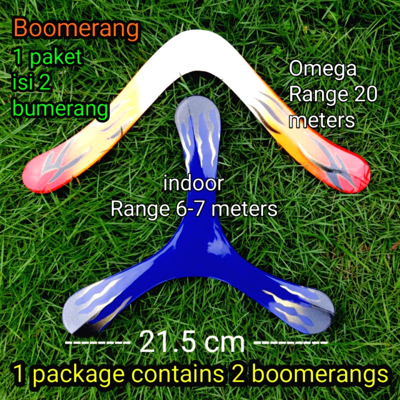 Paket Boomerang Isi 2, Boomerang Indoor dan Boomerang Outdoor