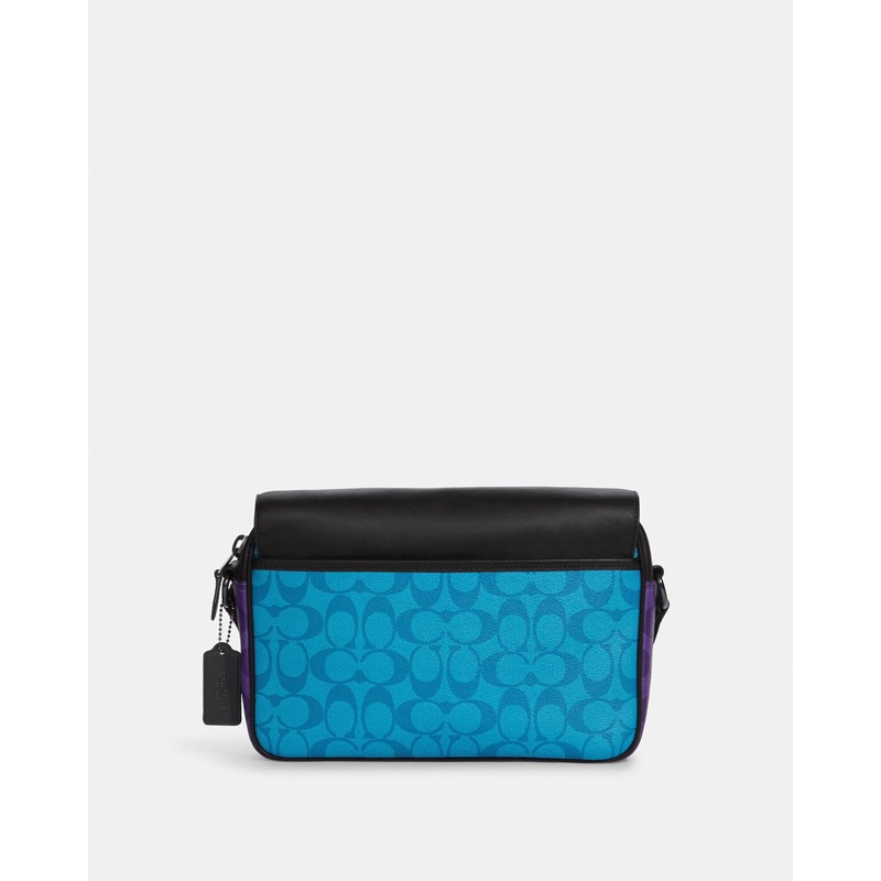 CH Track Crossbody In Blocked Signature Canvas (C 9839) new arrival