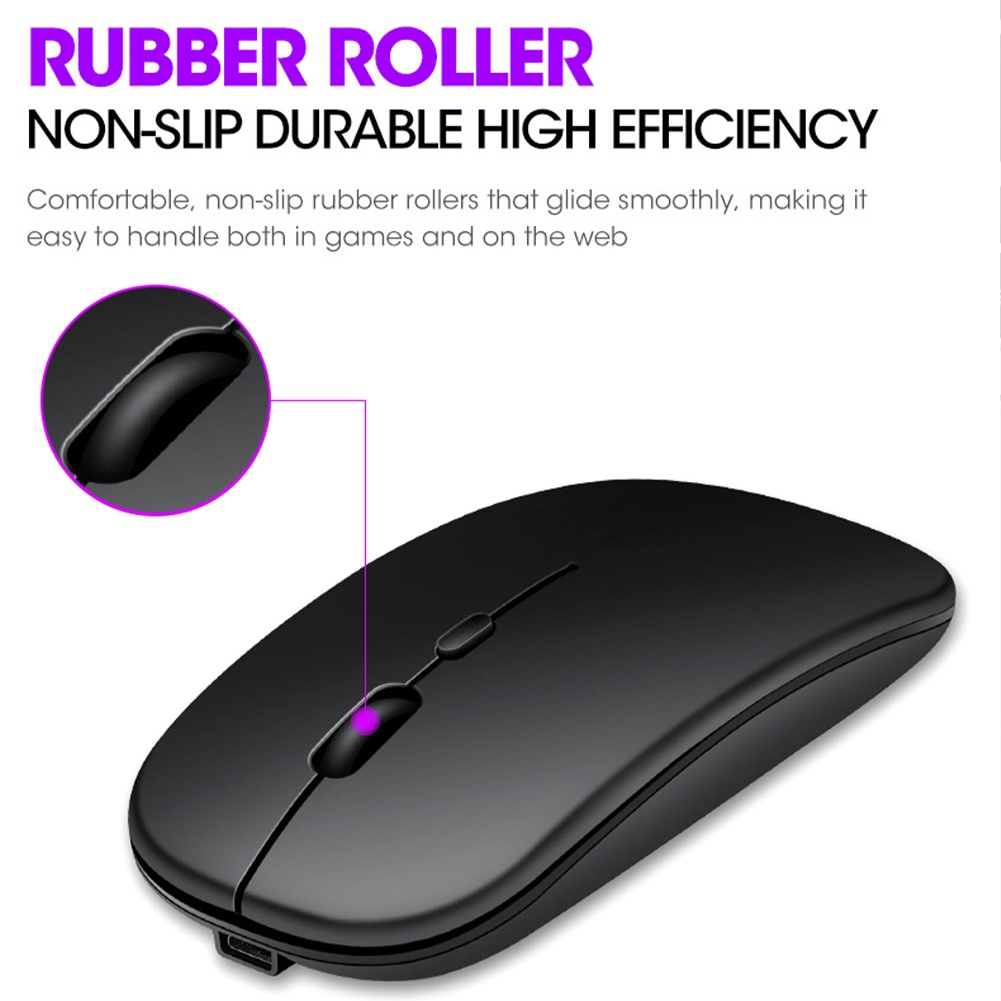 Tenang Ringan Praktis ABS Portable Ergonomis Non Slip Home Office 2.4G 1600DPI Wireless Mouse