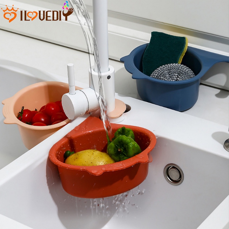 Kamar Mandi Rak Penyimpanan Barang Kecil Peralatan Dapur Cuci Pengeringan Rak Kotak Gaya Kucing Wastafel Sisa Makanan Filter Bin Dapat Digantung Buah Sayuran Drain Basket