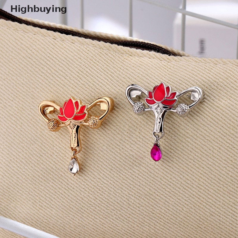 Hbid Fashion Bunga Lotus Liontin Bentuk Alloy Bros Untuk Wanita Kerah Pakaian Lencana Pin Accesssries Glory