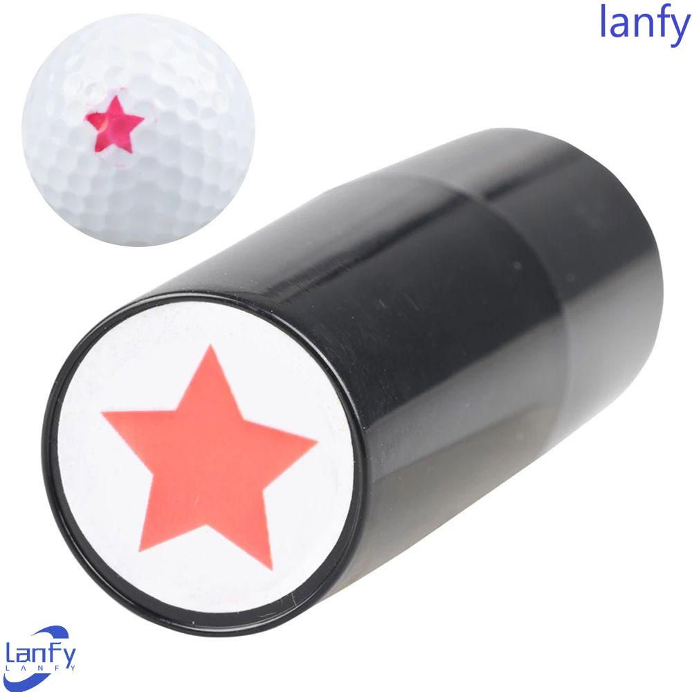 Lanfy Golf Ball Stamper Alat Bantu Latihan Golfer Hadiah Berbagai Pola Tahan Lama Segel Kesan Plastik Multiwarna