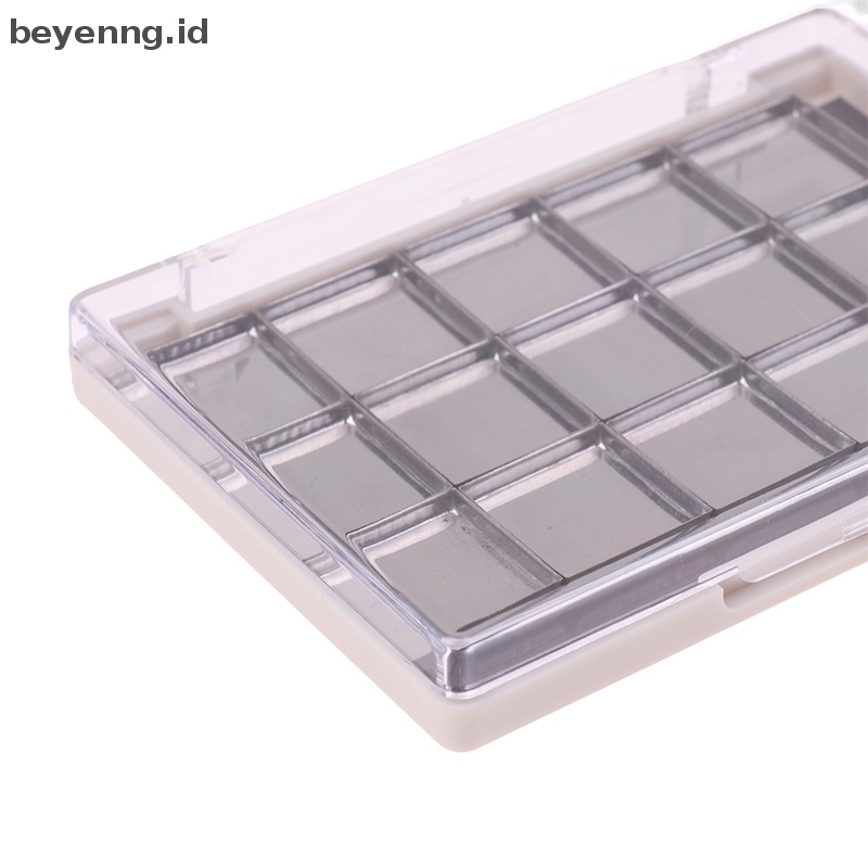 Beyen 1Pc Palet Kosmetik Magnetik Kotak Makeup DIY Dengan 15kisi Plat Besi Dan Brush ID