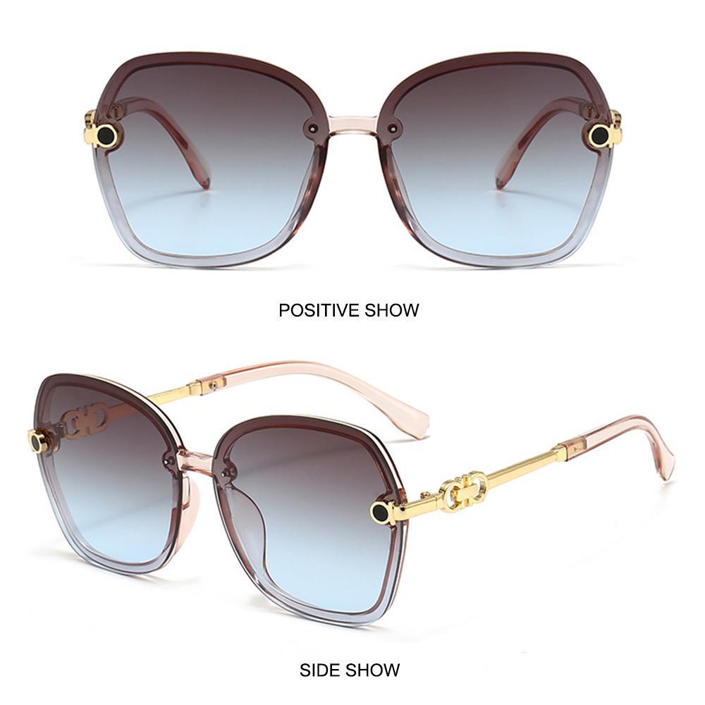 R-flower Metal Sunglasses Wanita &amp; Pria Ins Populer UV400 Shades