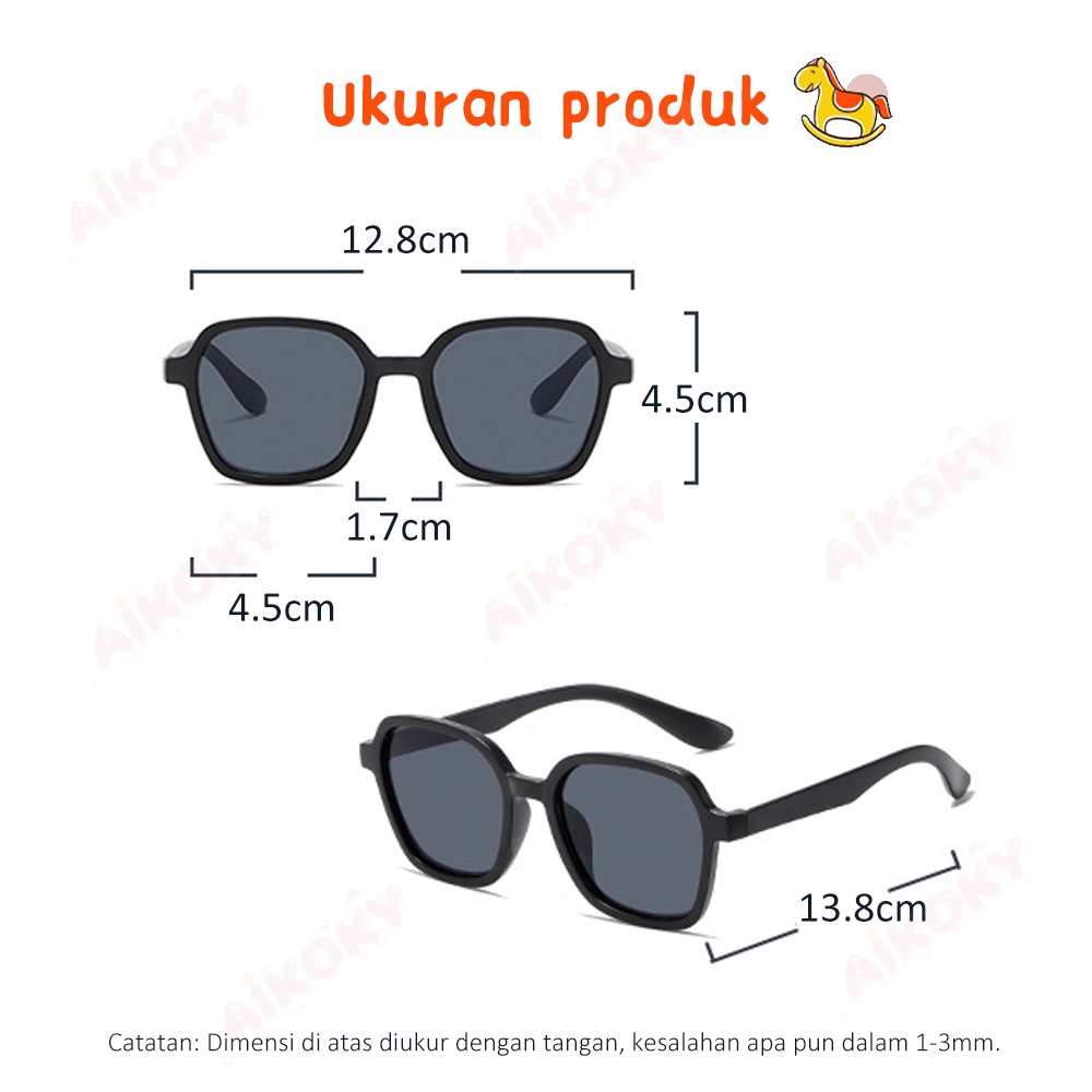 Aikoky Kacamata Hitam Fashion Korea Anak Perempuan Laki Laki Kids Sunglasses