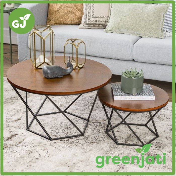 meja set kopi kayu jati furniture jepara