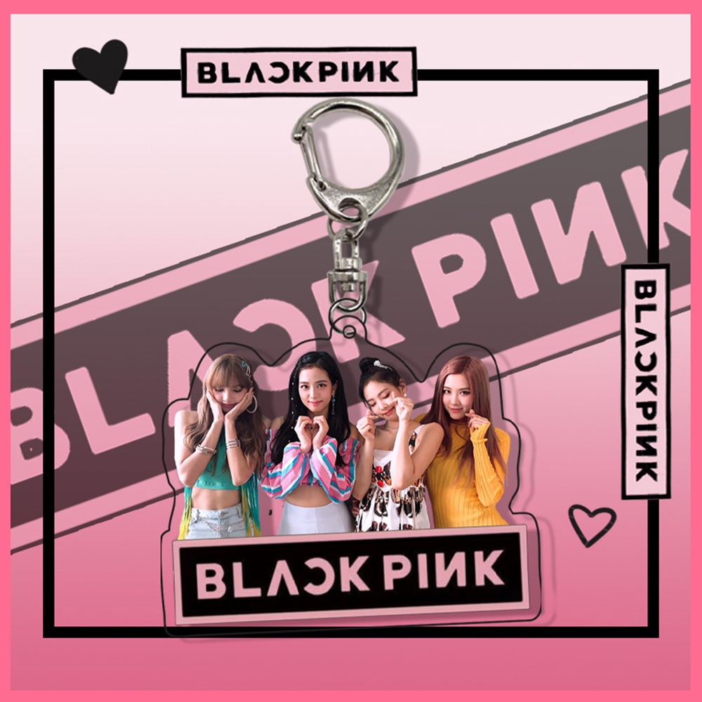 1pcs Blackpink Liontin Akrilik Dua Sisi Dengan Lisa Jinny Jisoo Chaeyoung Untuk Fans Gantungan Kunci Aksesoris Blackpink