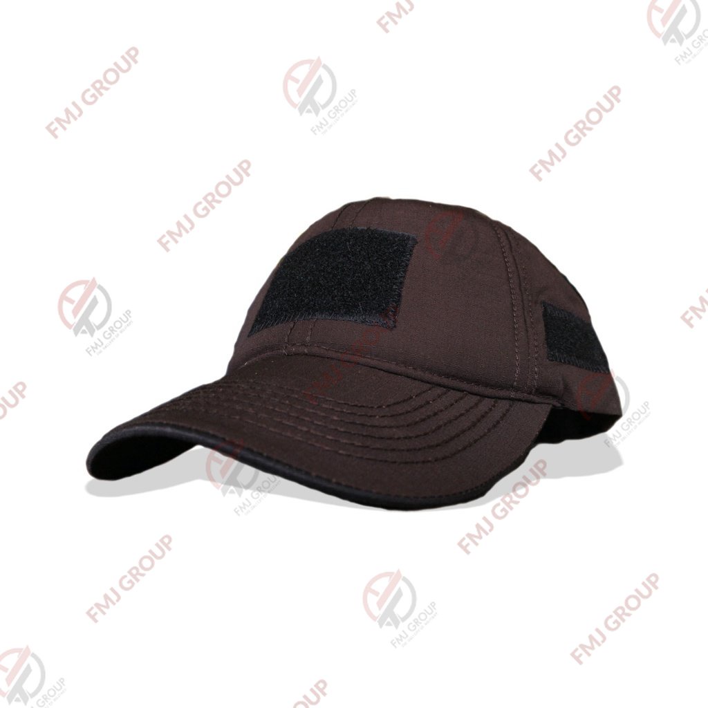 Topi Tactical / Perekat / Velcro Warna Coklat Polri, Satpam, Pramuka, Umum