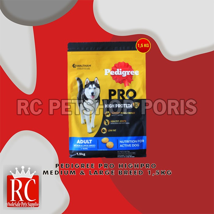 Makanan Anjing Pedigree Medium Large Breed Dog Food 1.5 KG