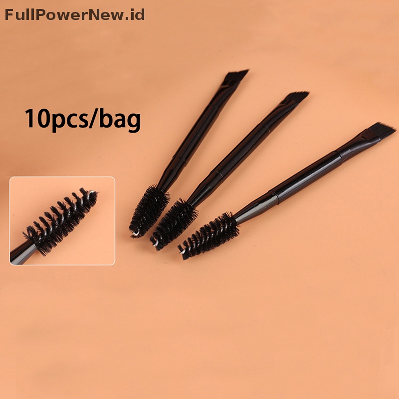 Power 10PCS Sikat Alis Kepala Ganda Sisir Bulu Mata Alat Aplikator Eyeliner ID