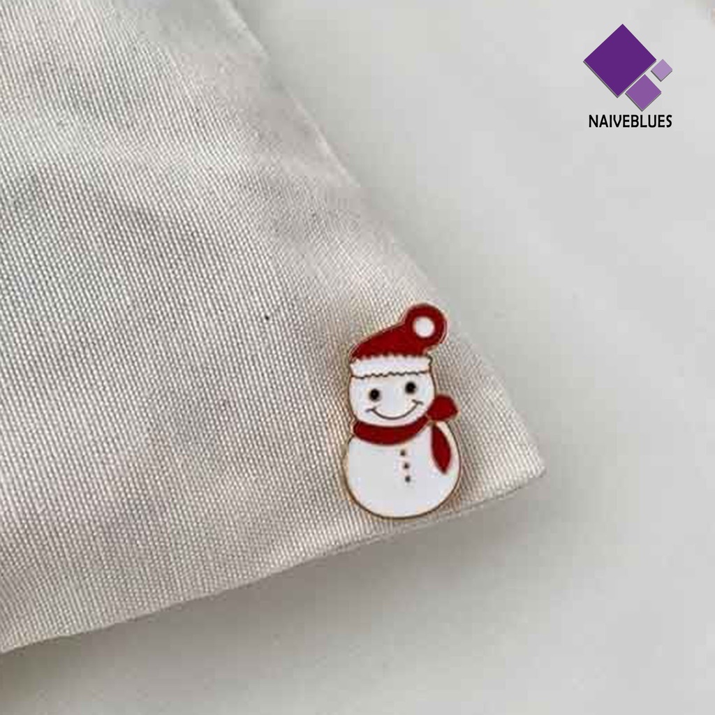 &lt; Naiveblues &gt; Bros Natal Lucu Kartun Enamel Festival Hias Perhiasan Hadiah Santa Claus Pohon Rusa