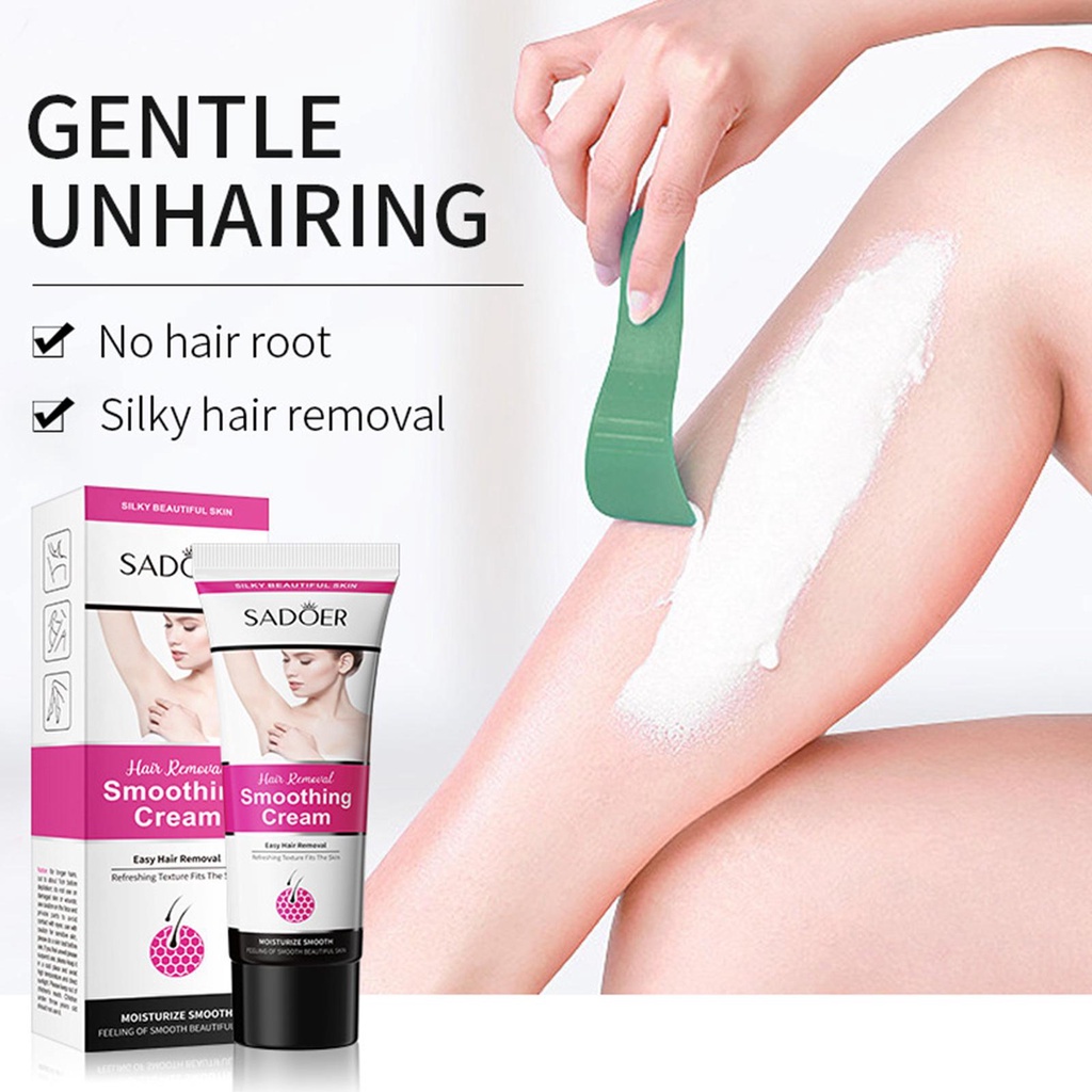 SADOER Hair Removal Cream Penghilang Bulu Permanen Krim Perontok Bulu Untuk ketiak Miss v Kaki Kemaluan Wanita-50Gr