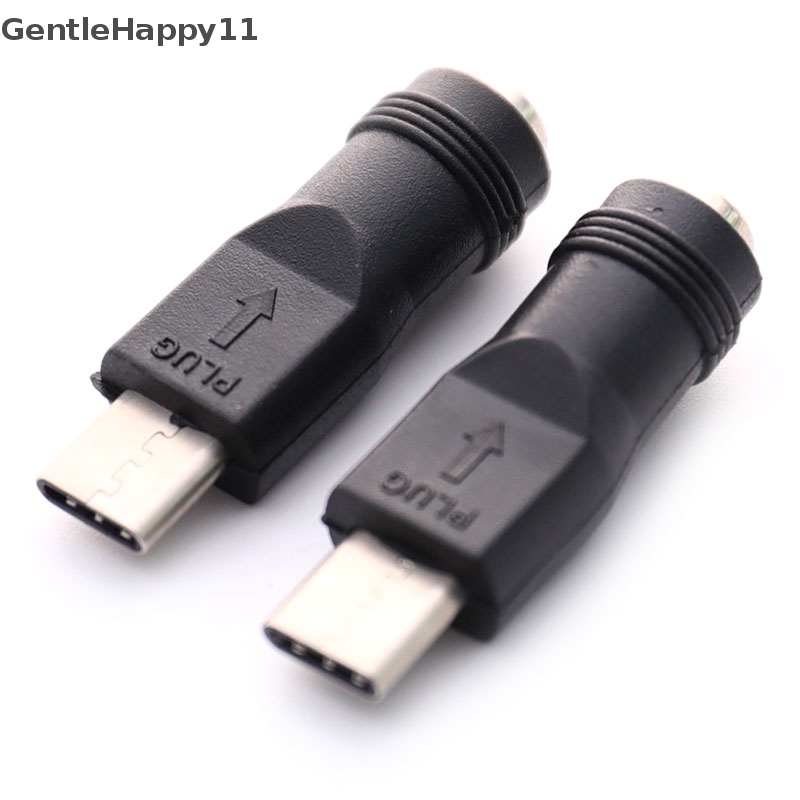 Gentlehappy Konverter Adaptor Listrik DC 5.5x2.1mm Female Jack to USB Tipe C Male Connector id