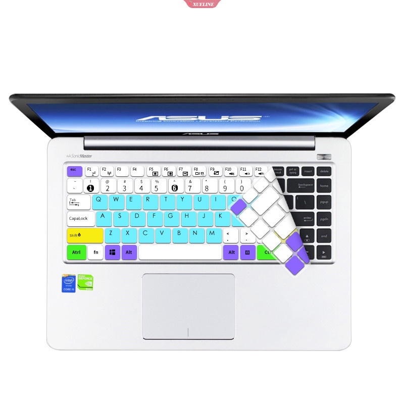 14inci ASUS X452E X455LF4005 X455YI Penutup Keyboard Pelindung Keyboard Stiker Multicolor Silikon Lembut Tahan Air Film Pelindung Untuk Komputer [ZXL]