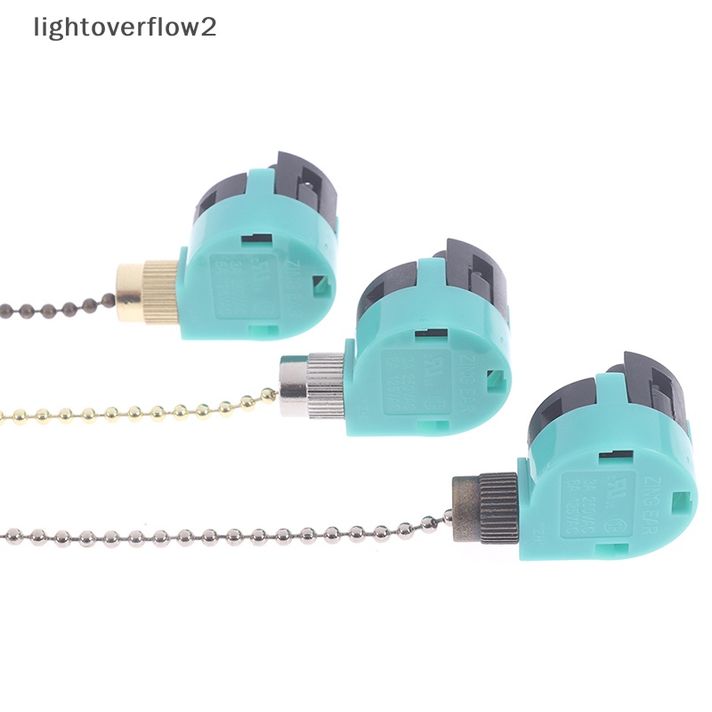 [lightoverflow2] 1pc Saklar EU/US Adjustable Speed Pull Chain Tombol Kontrol Saklar Kipas Plafon [ID]