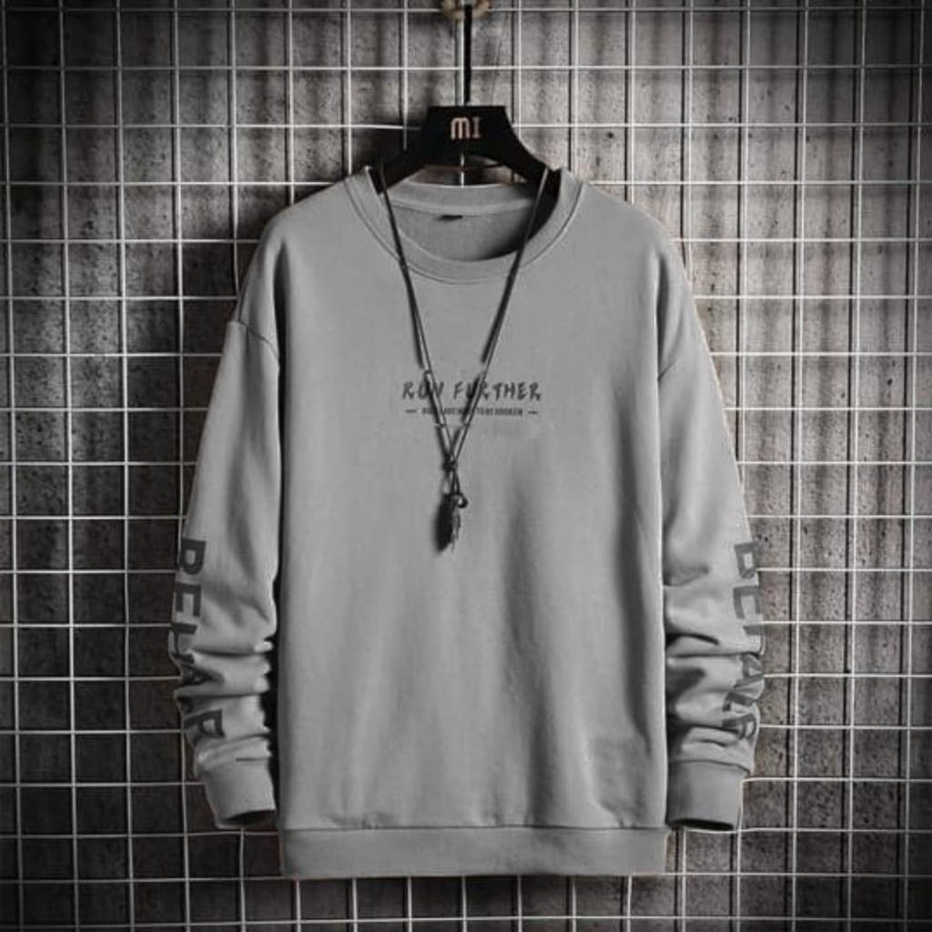 COD/DS2/ KAOS DISTRO PRIA LENGAN PANJANG RUN FURTHER BAHAN BABYTERRY