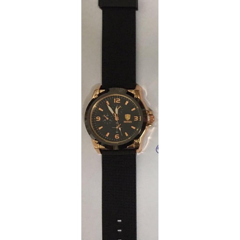 JAM TANGAN KARET UNIQUE BENETON FERARI PRIA EXCLUSIVE PREMIUM ANALOG WATCH (bisa COD)