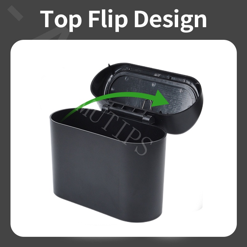 Tesla Tempat Sampah Mini Portable Mobil Gantung Tutup Flip Dustbin Back Seat Waterproof ABS Storage Box Organizer Untuk Model3 Y S X