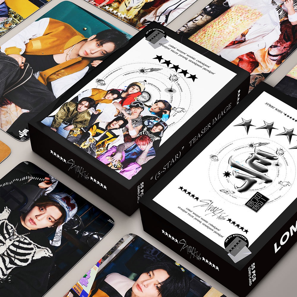 55pcs/box STRAY KIDS 5-STAR COMEBACK Album Photocards TOPLINE Lomo Kartu Straykids Kpop Postcards