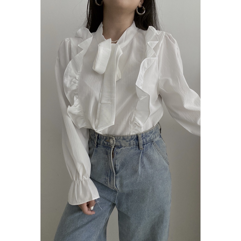 BEFAST - ZRX OOTD WANITA BLOUSE MILA / ROSAINE TOP TWISTCONE / Blouse Wanita Model Terbaru / Fashion Kekinian Wanita Remaja / Outfit Daily Wanita Hangout Trendy / Pakaian Casual Wanita / Blouse Lengan Panjang / OOTD Wanita Ala Style Korean