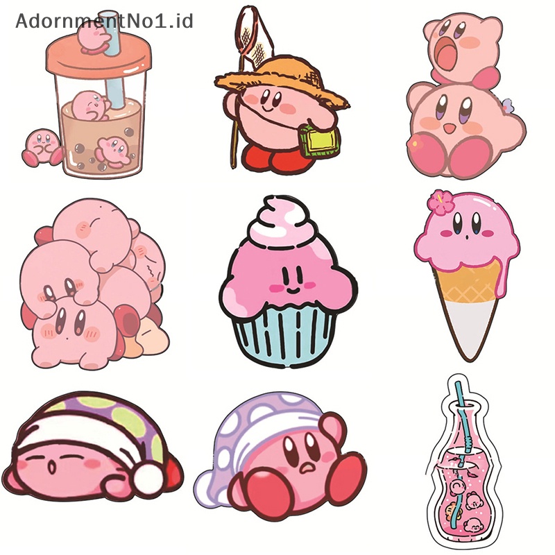 [AdornmentNo1] 1pcs Kartun Bros pink Kirby metal badge Pin Hadiah Anak Untuk Pakaian [ID]