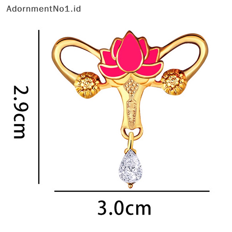 [AdornmentNo1] Fashion Bunga Lotus Liontin Bentuk Alloy Bros Untuk Wanita Kerah Pakaian Lencana Pin Accesssries [ID]