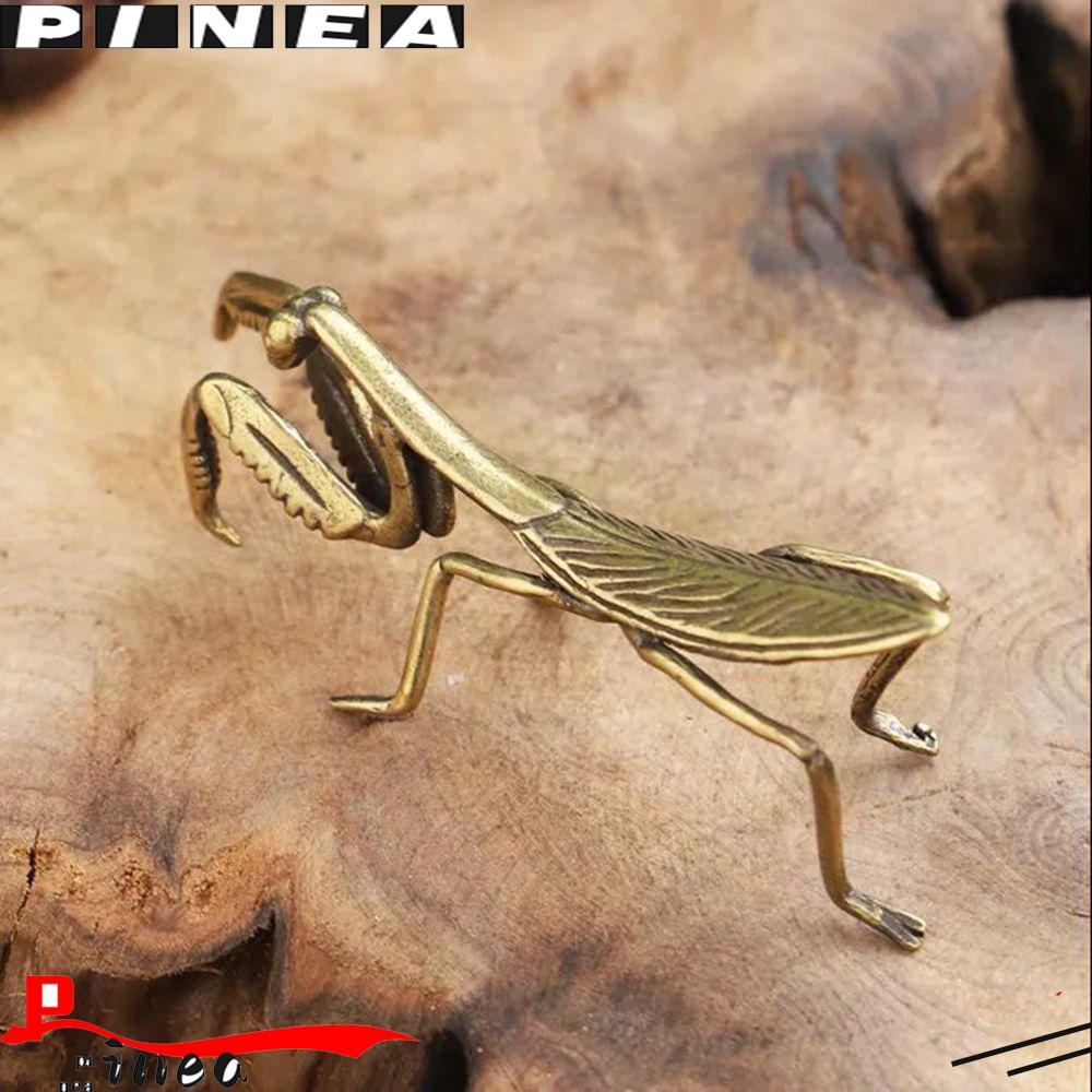 Nanas Tembaga Mantis Craft Flowers Pot Dekorasi Dekorasi Rumah Simulasi Patung Serangga