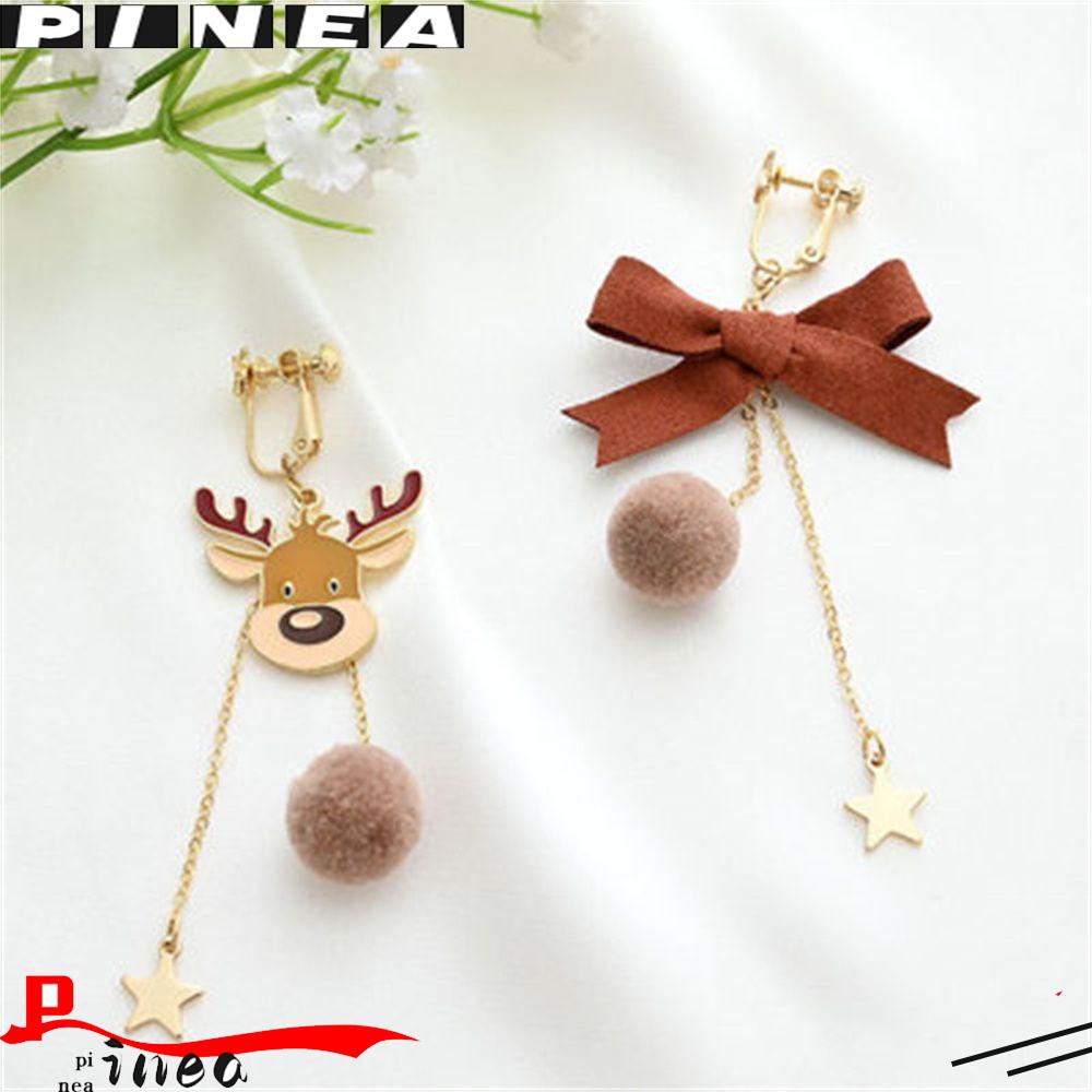 Anting Rusa Natal Nanas Perhiasan Fashion Xmas Butterfly Knot Earring