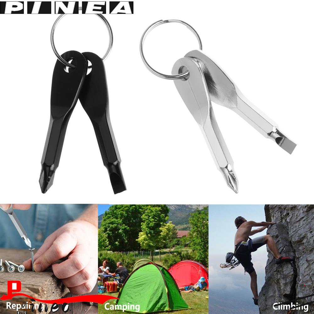 Obeng Nanas Stainless Steel Portable Gantungan Kunci Mini Gadget Luar Ruangan