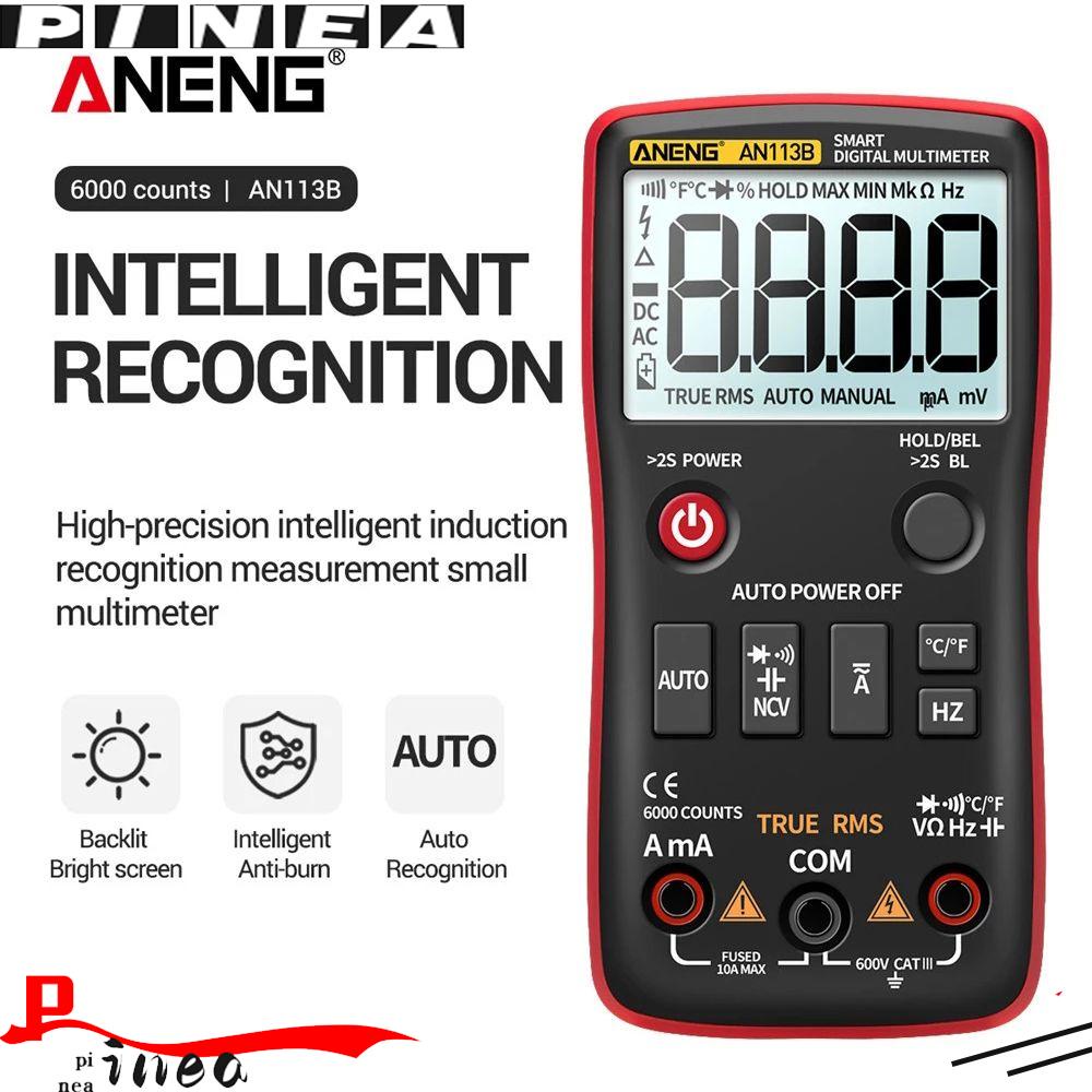 Nanas Digital Smart Multimeter Multifungsi Auto-Ranging AC/DC Transistor Voltage Meter Digital Profesional Meter