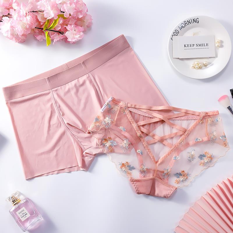 Couple, one man and one woman,icesilk,couple style lace pure cotton,sexy and passionate lingerie set