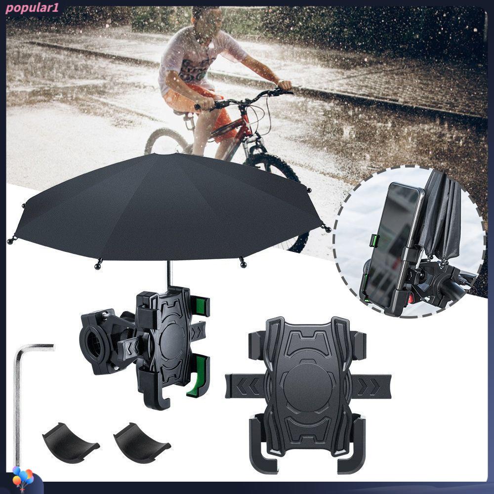 Populer Sepeda Phone Holder Hitam Motor Pelindung Matahari Navigasi Sepeda Payung Kecil