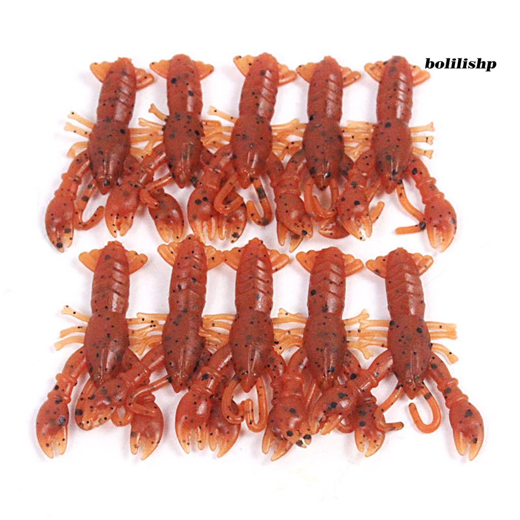 Bo-10pcs 4cm/0.8g Umpan Pancing Simulasi Fleksibel Warna Cerah Reusable Tahan Aus Atraksi Ikan Ringan Lembut PVC Bass Memancing Buatan Ikan Pari Umpan Alat Pancing