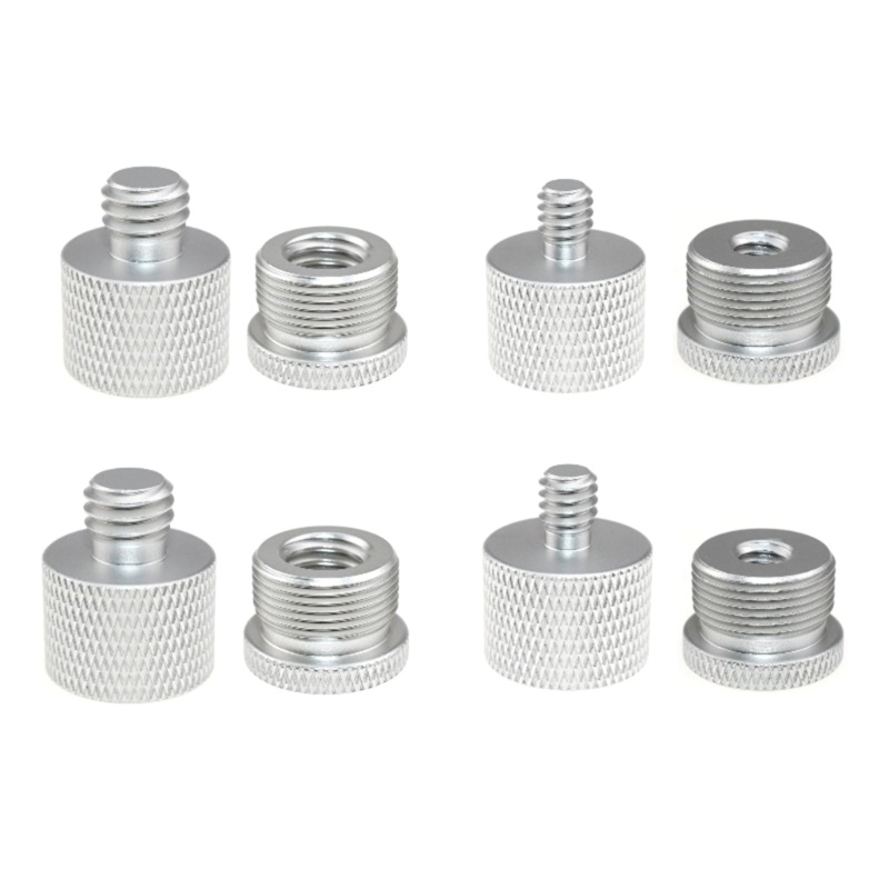 Cre Microphone Stand Adapter Screw Sekrup Konverter 5per8 3/8 1/4 Untuk Microphone Kamera Tripod Stand Sekrup Aluminium Allo