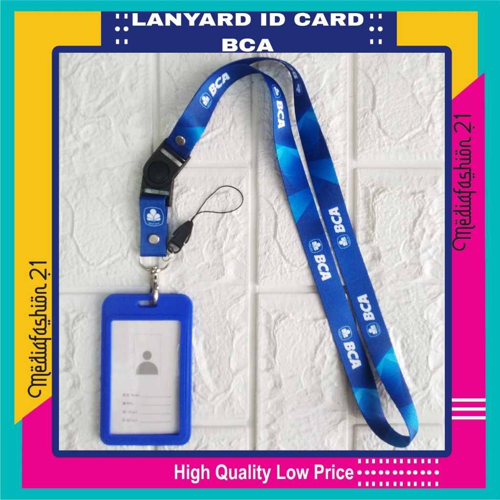 

Lanyard Tali Gantungan ID Card BCA Free Strap Gantungan HP/Flashdisk