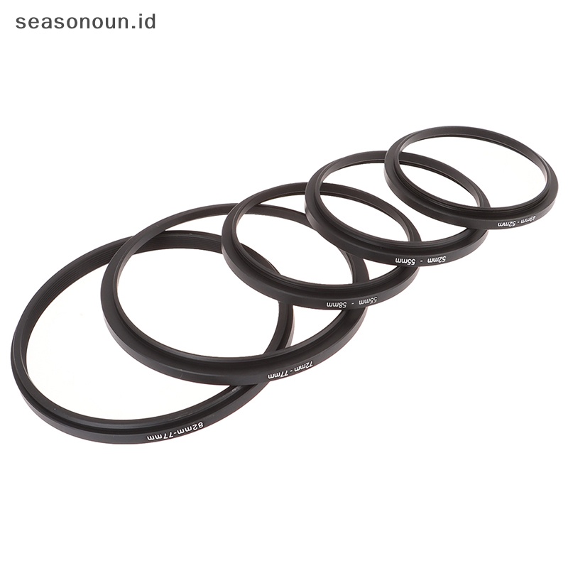 Seasonoun 49 52 55 58 72 77 82 mm Lensa Step Up Down Ring Filter Semua Set Adaptor Kamera.