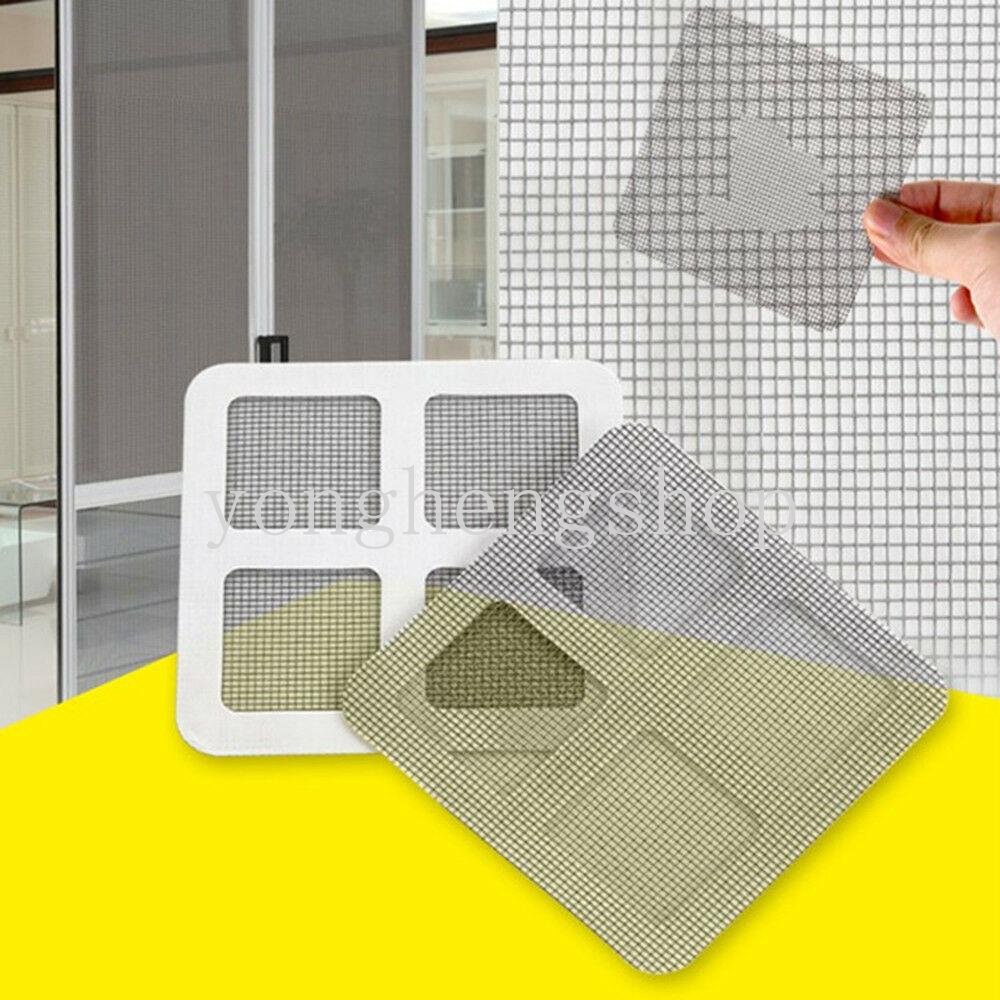 3 Pcs/set 10 cm * 10 cm Mesh Layar Jendela Perbaikan Stiker Anti Serangga Lalat Bug Perbaikan Patch Self-adhesive Pintu Kasa Nyamuk Perbaikan Tape