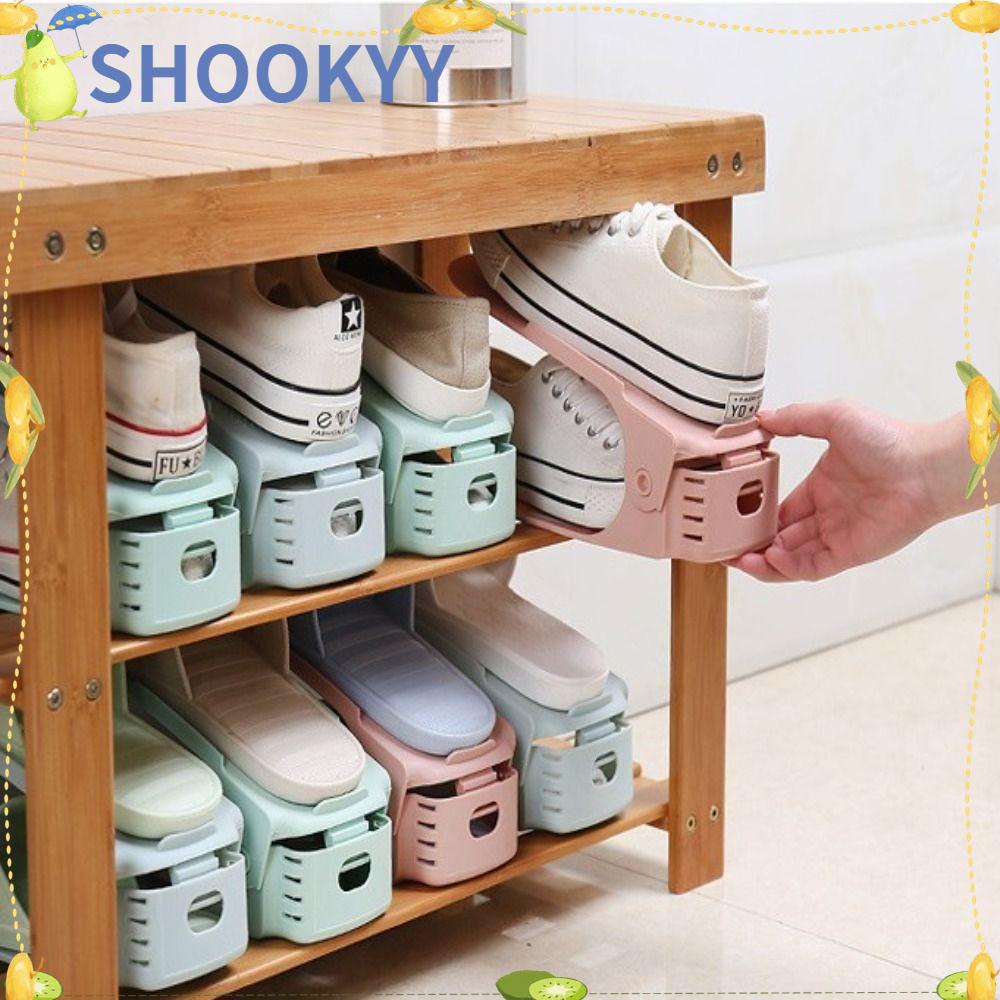 Chookyy Shoerack Adjustable Organizer Double Layer Berdiri