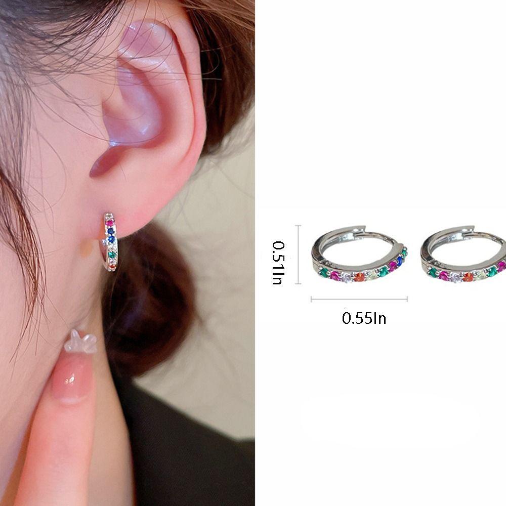 Mxbeauty Anting Berlian Imitasi Elegan Anti Alergi Fashion Alloy Zircon Aksesoris Gaya Korea Sederhana