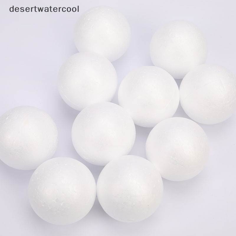 Deid 10pcs DIY Party Ball Spheres Dekorasi 70MM Polystyrene Styrofoam Foam Martijn