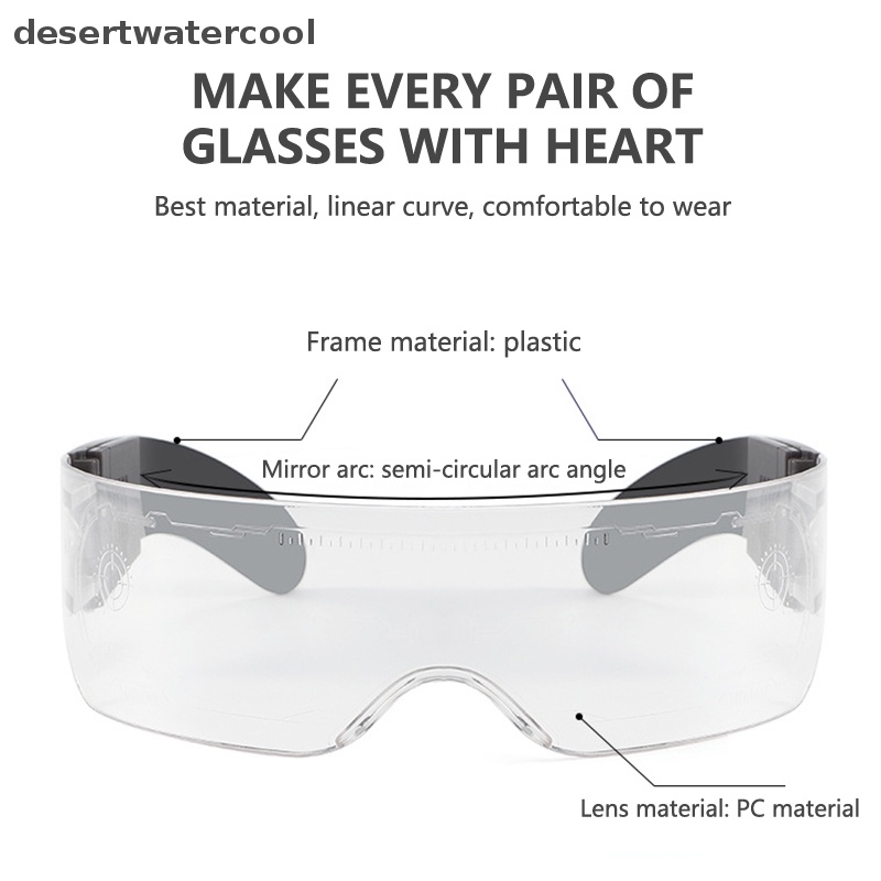 Deid Kacamata Bercahaya LED Vintage Punk Kacamata Pria Wanita Fashion Pesta Natal Warna-Warni Menyala Kacamata Shades Martijn