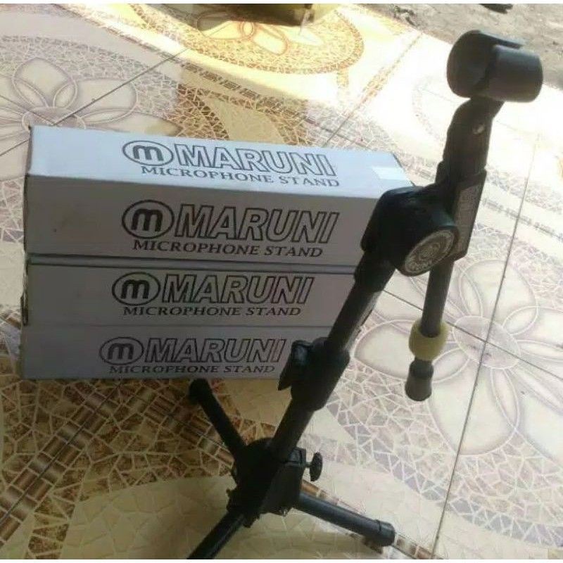Stand mic MARUNI pendek + Gratis Holder Mic