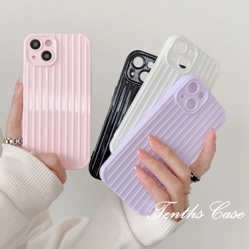 IPHONE Kompatibel Untuk Iphone14 13 12 11 Pro Max X XR Xs Max7 8 Plus SE 2020 Trunk Cover INS Gaya Canggih Casing Ponsel Warna Permen Tersedia 3warna